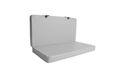 Gamma 100x100x5 cm, tapis de gymnastique en deux parties avec découpes pour supports de poteaux, gris