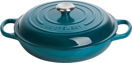 Le Creuset multifunctionele braadpan 3 2 liter ø 30 cm gietijzer Deep Teal