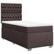 vidaXL Boxspringbed met matras, stof, donkerbruin, 180x200 cm
