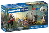Playmobil Ridders Draak verwijdering Koets met kooi, baby draak, ridders, paarden en wapenset, voor kinderen vanaf 4 jaar | 72211