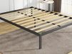 Novilla 12 inch metalen bedframe, platformbedframe met ruisonderdrukkend ontwerp, ontworpen houten latten, stevige steunpoot, eenvoudige montage, opbergruimte onder bed, 160 x 190 cm, zwart