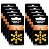 Duracell Type 10 hoorapparaatbatterijen, geel, 60 stuks