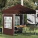 Prolenta Maison Exclusive Pop-up partytent, 195 x 195 x 245 cm, bruin, Oxford-stof