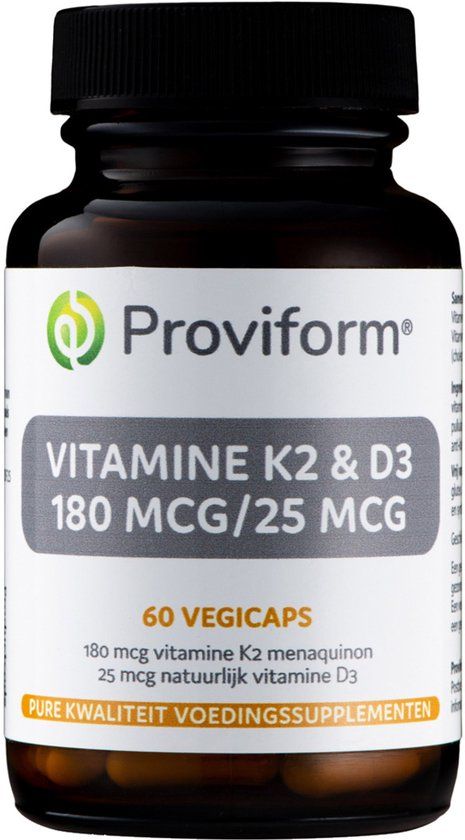 Proviform Vitamine K2 180mcg & D3 25mcg 60 Vegetarische capsules