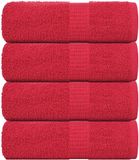 vidaXL Washandjes FROGN 4 st 30x30 cm 360 g/m² rood