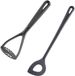 Westmark Aardappelstamper + roerlepel met gat, kunststof, Gentle, zwart, 286322E6