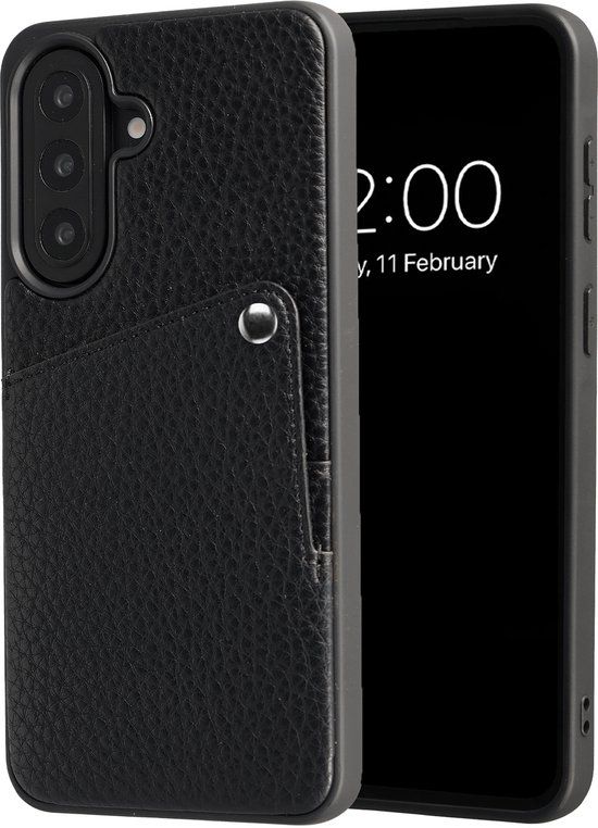 Selencia Hoesje - Geschikt voor Samsung Galaxy A57 (5G) - Backcover met Pashouder - Zwart