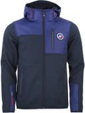 Peak Mountain Afneembare hoodie fleece Carillon Blauw/marine Heren S