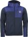 Peak Mountain Afneembare hoodie fleece Carillon Blauw/marine Heren S