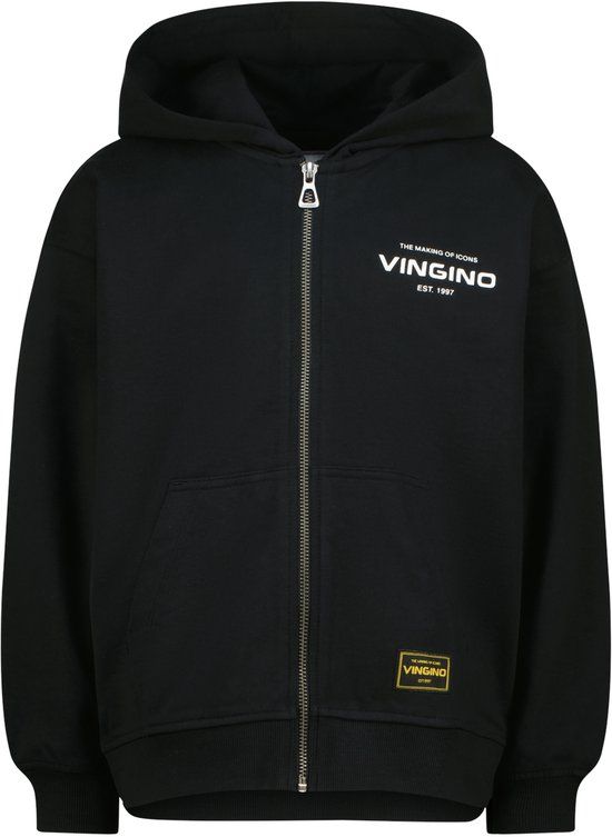 Vingino Basic-Vest winter vest jongens - zwart - oversized fit