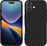kwmobile telefoonhoesje geschikt voor Apple iPhone 16 - Back cover in mat zwart