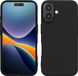 kwmobile telefoonhoesje geschikt voor Apple iPhone 16 - Back cover in mat zwart