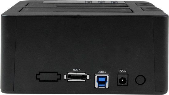 StarTech.com eSATA/USB 3.0 HDD Duplicator Dock - Standalone HDD Cloner - Black