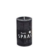 SPAAS Rustieke geurloze cilinderkaars 48/80 mm, ± 17 uur - zwart