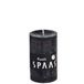 SPAAS Rustieke geurloze cilinderkaars 48/80 mm, ± 17 uur - zwart