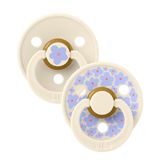 Bibs Studio Jasmin Fopspeen - Rond - 2 Stuks - 0-6 Mnd - Ivory Mix