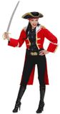 Widmann Elegant Piratenkapitein Dame In Rood Kostuum Vrouw