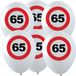 Merkloos / Sans marque Espa Nv Verjaardagfeest leeftijd ballon - 65 jaar - 12x stuks - thema leeftijd stopbord