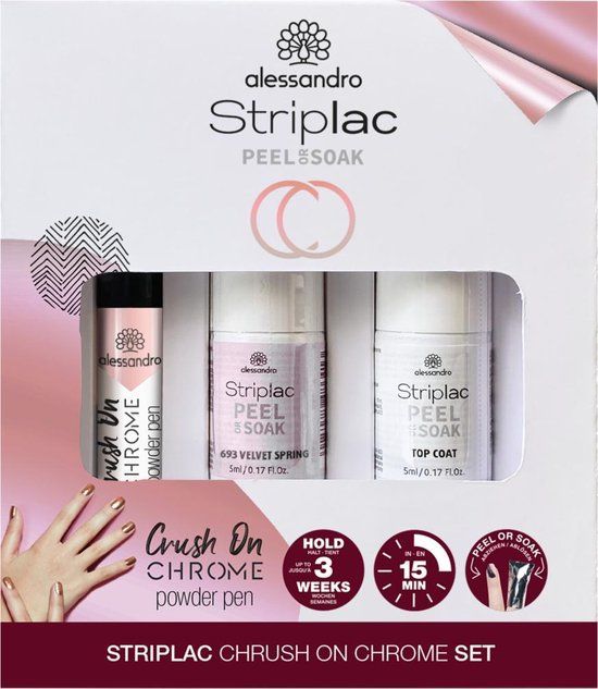Alessandro Striplac Peel Or Soak Crush On Chrome Set - Gellak