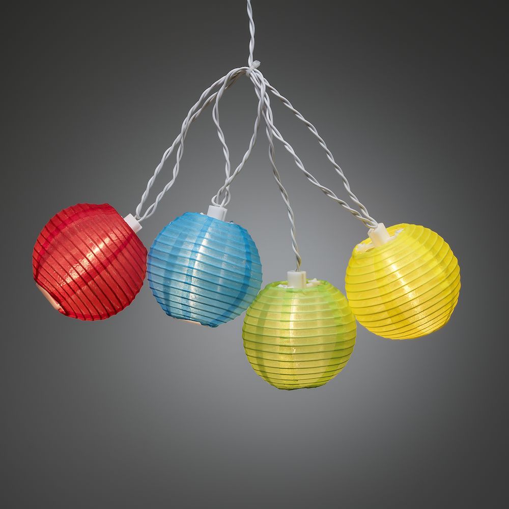 KONSTSMIDE 4160-502 - Slingers - 20 lamps LED gekleurde lampions - 475cm - 24V - voor buiten - warmwit