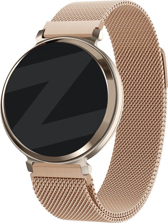 Bandz Milanese Loop band - Milanees smartwatch bandje 14mm - rosé goud - Garmin Lily 2 (alleen tweede versie)