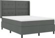 vidaXL LED Boxspringbed met Hoofdeinde Donkergrijs 160 x 200 cm Stof