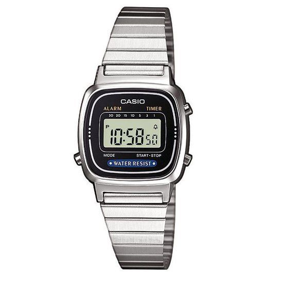 Casio Vintage Mini LA670WEA-1EF Dameshorloge Zilverkleurig 24.6mm