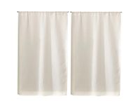LINDER 0323/15/415 vitrage, spits, champagnekleuren, 2 stuks, wit, 55X120