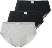 Schiesser 3PACK Brazilian Slip - Modern Multipacks Dames Onderbroek - zwart, grijs