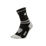 STOX Energy Socks Sportsokken Dames - Enkelsokken Zwart / Lichtgrijs - Compressie Sokken Sport - Maat L: 40-43 - 1 Paar