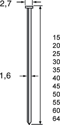 Dutack Fasteners 5138051 Brad - SKN16-20° - Verzinkt - 1,6 x 38 mm (2000st)