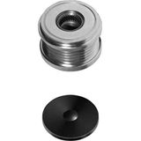 HELLA 9XU 358 038-361 Dynamovrijloop - Schroefdraadmaat: M16x1,5 - Aantal groeven: 6 - Met kap