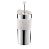 Bodum Travel Press Cafetière, French Press System, dubbelwandig, 0,35 liter, crèmekleurig, crème