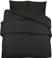 vidaXL Dekbedovertrekset lichtgewicht 135x200 cm microvezel zwart