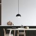 Suspension Nola Hide, Ø 22 cm, noir, E14, aluminium/verre