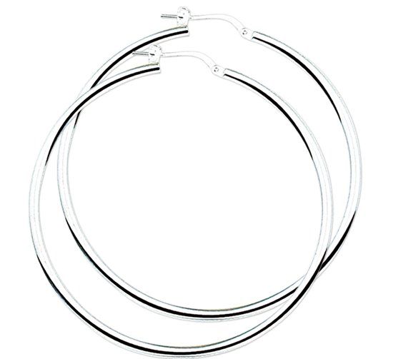 The Jewelry Collection Ronde Buis Oorringen - Zilver - 2.5 mm - 8718834014057