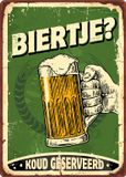 waakbord Bord Blik Biertje (v)