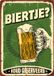 waakbord Bord Blik Biertje (v)