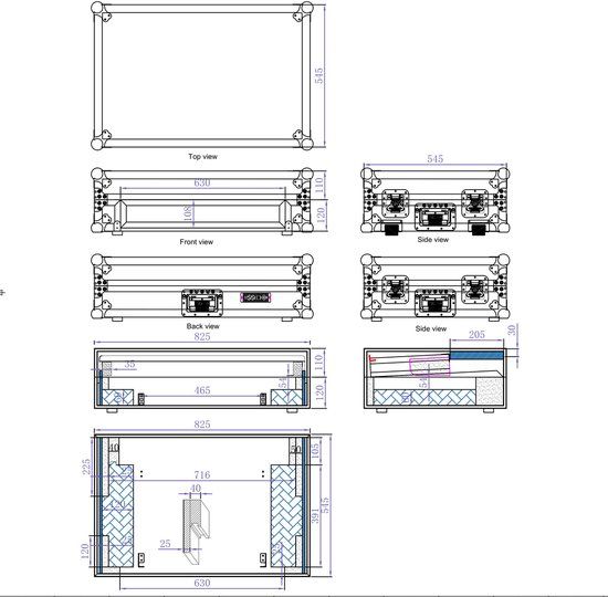 Innox IX-HX-DDJ-FLX10-1U Flightcase met 1U rackunit voor DDJ‐FLX10