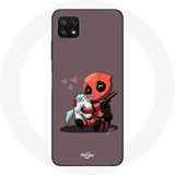 Maniacase Etui voor Samsung Galaxy A22 5G DeadPool eenhoorn