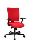Topstar Syncro Clean Draaistoel met antibacteriële stoffen bekleding en in hoogte verstelbare armleuningen, rood