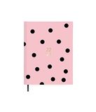 Kalender Papertrac Kalender 2022 2023 - Black Dots - Tag Pagina - Grootte A5-14,5 x 21,2 cm - Taal: Spaans-Engels - incl. registratieband