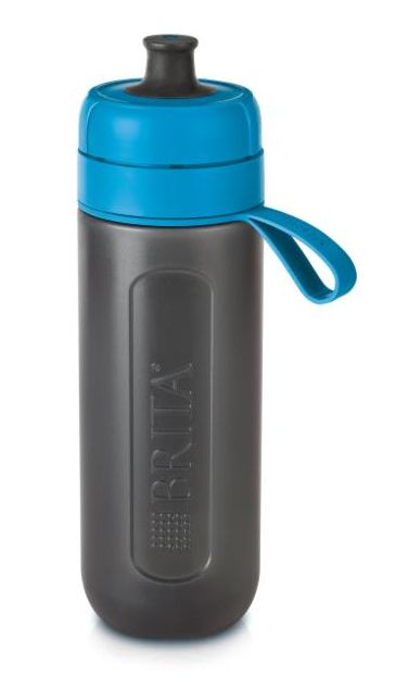 Brita Fill&Go Active Waterfilterfles - 0.6L - Zwart/Blauw