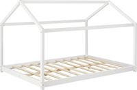 en.casa Kinderbed Cerro huisbed met lattenbodem 140x200 cm wit