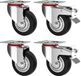 Sans marque Roulettes pivotantes pour charges lourdes / Roulettes de chariot pour meubles - Roues robustes en caoutchouc - Roulettes robustes / Roulettes de transport 200k
