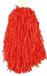Merkloos 2x Stuks cheerball/pompom met ringgreep - rood - 28 cm - Cheerleader verkleed accessoires