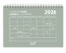 Quo Vadis Agenda - Reliure spirale - 2026 - Calendrier 24 - Mensuel - Multilingue - Calendrier Oslo - Vert - 12 mois Janvier-Décembre - 16 x 24 cm