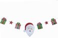 Bellatio Decorations Kerst decoratie slinger - met Kerstman en cadeautjes - 165 cm - van karton - Kerstversiering - hoge slinger
