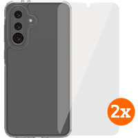 BlueBuilt Protective Back Cover Samsung Galaxy A36 Transparant + Screenprotector Duo Pack