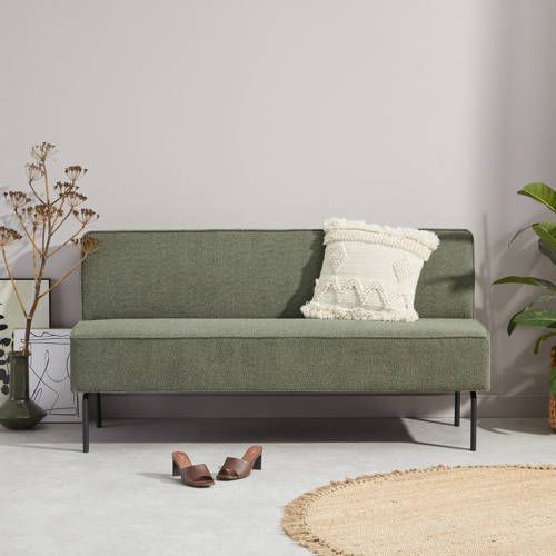 Eetkamerbank Campania (160 cm) - Groen - Polyester